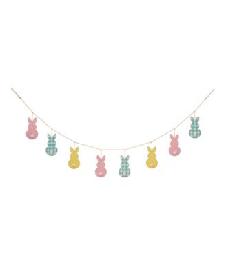 Glitzhome - 72"L Easter Metal Bunny Garland