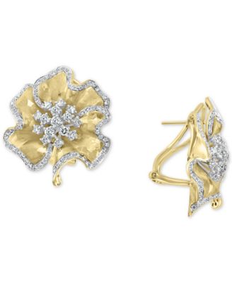 EFFY Collection - Diamond Flower Stud Earrings (1-5/8 ct. t.w.) in 14k Gold