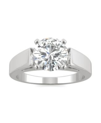 Charles & Colvard - Moissanite Solitaire Ring 1-9/10 ct. t.w. Diamond Equivalent in 14k White Gold