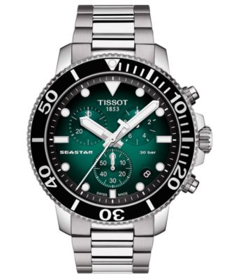 Tissot - Men's Swiss Chronograph Seastar 1000 Stainless Steel Bracelet Watch 46mm