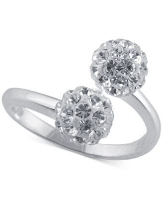 Giani Bernini - Crystal Cluster Bypass Statement Ring in Sterling Silver