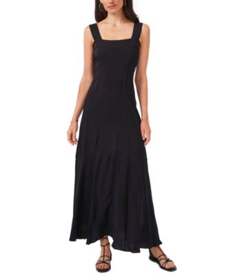 Vince Camuto - Paneled Smocked-Back Challis Tank Dress