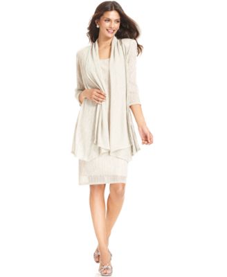 R & M Richards - Sleeveless Metallic Dress and Jacket