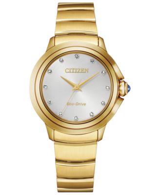 Citizen - Women's Ceci Diamond Accent Gold-Tone Stainless Steel Bracelet Watch 32mm