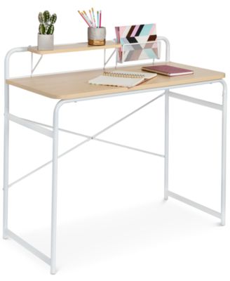Honey Can Do - Computer Desk with Shelf & Basket