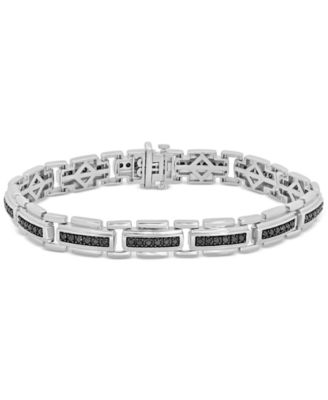 Macy's Brand - Black Diamond Link Bracelet (2 ct t.w.) in Sterling Silver