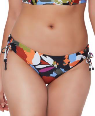Bar III - Printed Side-Shirred Hipster Bottoms