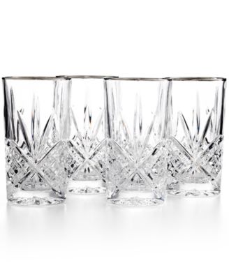 Godinger - Set of 4  Dublin Platinum Highball Glasses