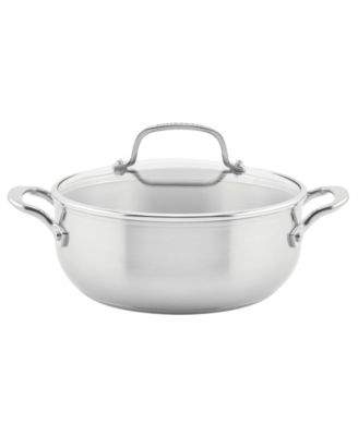 KitchenAid - Brushed Stainless Steel 4-Qt. Casserole with Lid