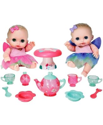 JC TOYS - JC Toys, Lil' Cutesies Baby Play Dolls All-Vinyl 8.5 inch Twin Fairy Tea Gift Set - For Children 2 Years and older, Designed by Berenguer.