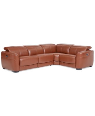 VSUserMacys5 - Lexanna 4-Pc. Leather Sectional with 2 Power Motion Recliners
