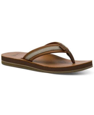 Sanuk - Men's Hullsome Leather Flip-Flop Sandals