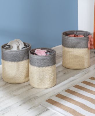 Honey Can Do - Flexible Laundry Baskets with Handles, Set of 3