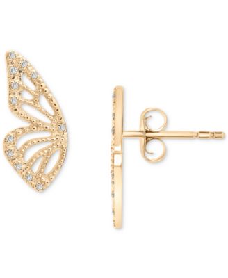 Wrapped - Diamond Butterfly Wing Stud Earrings (1/20 ct. t.w.) in 14k Gold