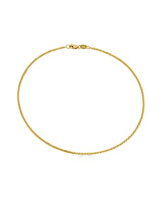 Macy's Brand - Anklet, Faceted Chain Anklet in 14k Yellow Gold  or 14k White Gold