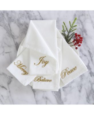 Elrene - Holiday Sentiments Napkins, Set of 4