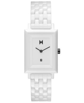 MVMT - Women's Signature Square White Ceramic Bracelet Watch 26mm