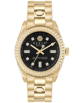 Philipp Plein - Women's Queen Gold-Tone Stainless Steel Bracelet Watch 36mm