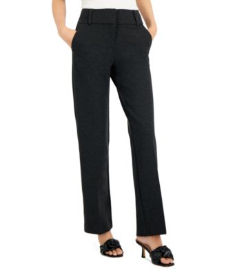 Alfani - Women's Fly-Front Pont&eacute;-Knit Pants