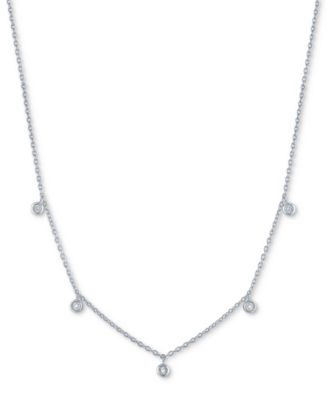 Macy's Brand - Diamond Accent Dangle Necklace, 16" + 2" extender
