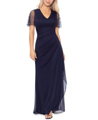 XSCAPE - Women's Lace-Sleeve Gown