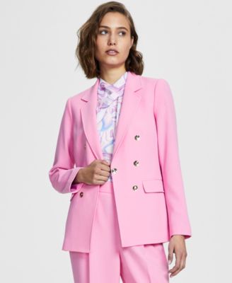 Bar III - Women's Textured-Crepe Button-Front Blazer