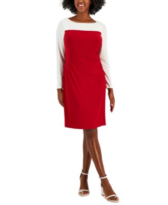 Kasper - Ginger Colorblocked Midi Shift Dress