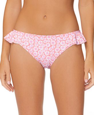 Raisins - Juniors' Sophia Ruffled Printed Bikini Bottoms