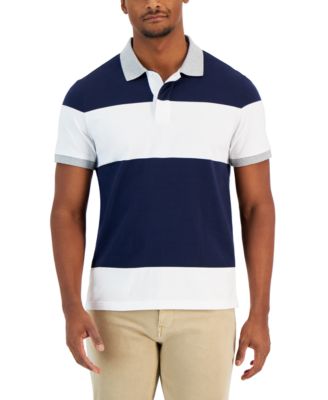 Michael Kors - Men's Modern-Fit Rugby Wide Stripe Polo Shirt