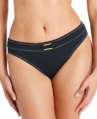 Bleu by Rod Beattie - Women's A Fine Line Stitched Buckle-Front Hipster Bikini Bottoms