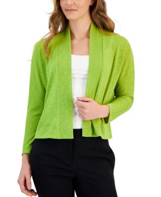 Kasper - Women's Collarless Open-Front Dolman-Sleeve Jacket