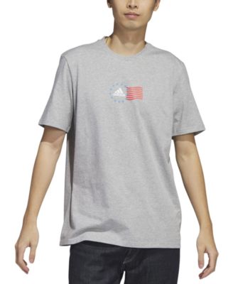 adidas - Men's Short-Sleeve Crewneck American Flag Graphic T-Shirt