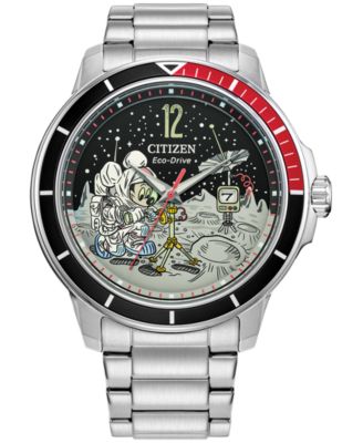 Citizen - Men's Mickey Mouse Astronaut Stainless Steel Bracelet Watch 42mm