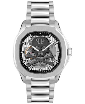 Philipp Plein - Men's Automatic Skeleton Spectre Stainless Steel Bracelet Watch 42mm
