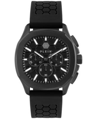 Philipp Plein - Men's Chronograph Spectre Black Silicone Strap Watch 44mm