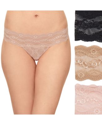 b.tempt'd - Women's 3-Pk. Lace Kiss Thong Underwear