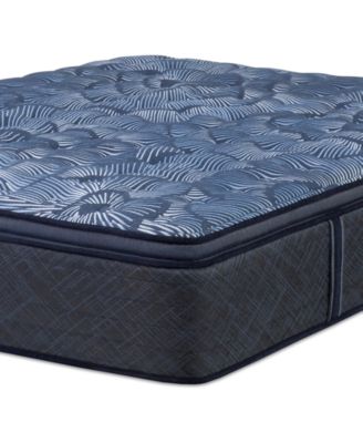 Serta - Perfect Sleeper Cobalt Calm 15" Plush Pillow Top Mattress Set-Queen Split