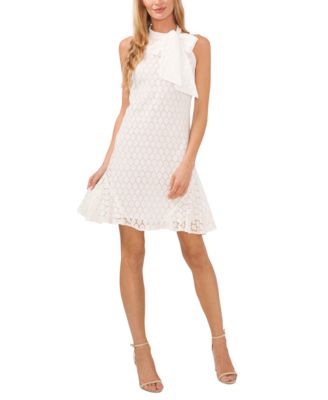 CeCe - Women's Sleeveless Lace Bow Neck Dress