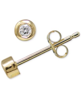 Anzie - Diamond Bezel Stud Earrings (1/20 ct. t.w.) in 14k Gold