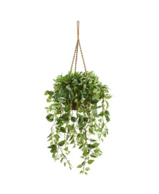 Nearly Natural - 51" Wandering Jew Artificial Plant in Hanging Basket Real Touch