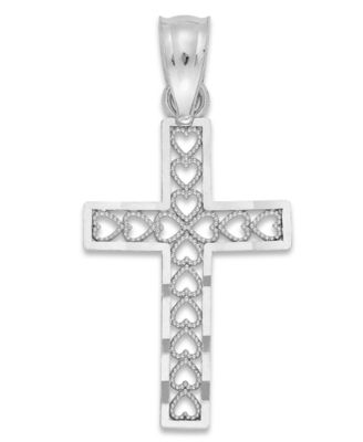 Macy's Brand - Cross Charm in 14k White Gold