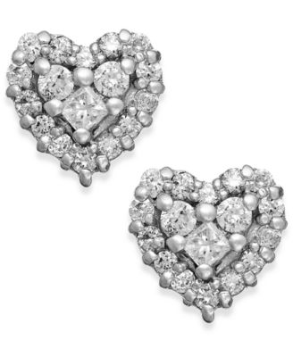 EFFY Collection - Diamond Heart Stud Earrings (1/2 ct. t.w.)