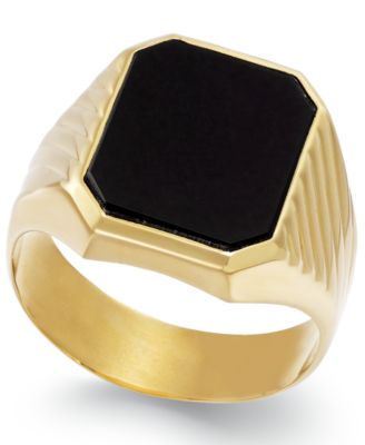 Macy's Brand - Men's Onyx Ring in 14k Gold (3-3/4 ct. t.w.)