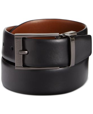 Perry Ellis Portfolio - Reversible Feather Edge Soft Touch Cowhide Belt