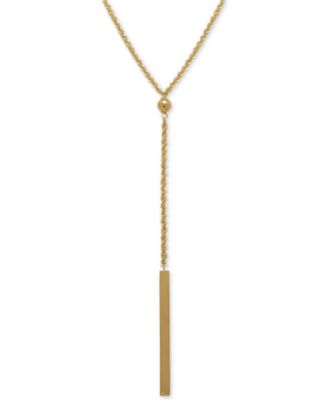 Macy's Brand - Rope Bar Lariat Necklace in 14k Gold