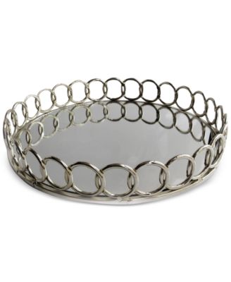 Jay Imports - Looped Link 15" Round Mirror Tray