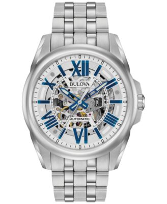 Bulova - Men's Automatic Stainless Steel Bracelet Watch 43mm 96A187