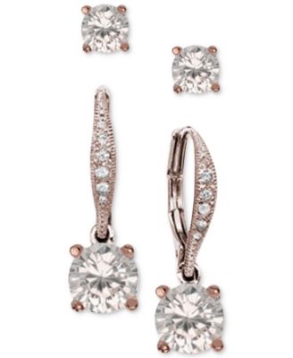 Giani Bernini - 2-Pc. Cubic Zirconia Earring Set in 18k Rose Gold-Plated Sterling Silver