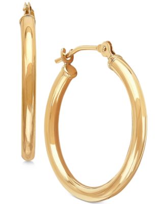 Macy's - Polished Tube Hoop Earrings in 10k Gold