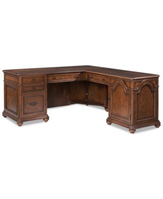 Furniture - Clinton Hill Cherry Home Office L-Shaped Desk, Only at Macy's